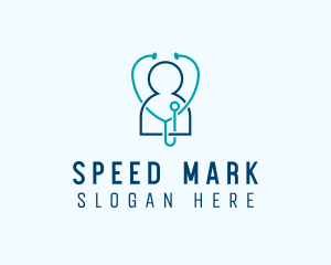 Healthcare Clinic Stethoscope logo design