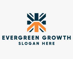 Marketing Growth Arrow logo design