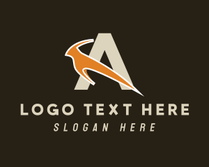 Alpine Ibex - Antelope Letter A logo design