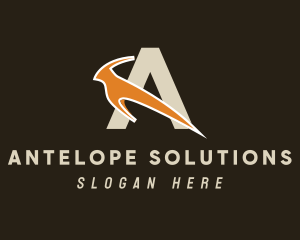 Antelope Letter A logo design