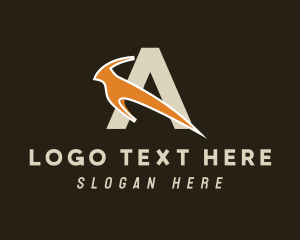 Deer - Antelope Letter A logo design