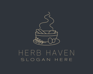 Herbs - Soup Bowl Restaurant logo design