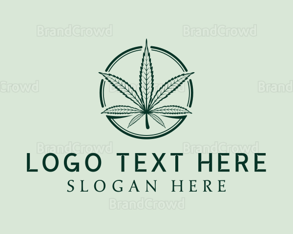 Organic Marijuana Leaf Logo