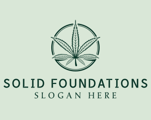 Organic Marijuana Leaf Logo