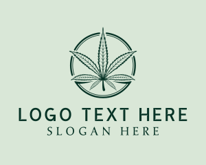 Medicine - Organic Marijuana Leaf logo design