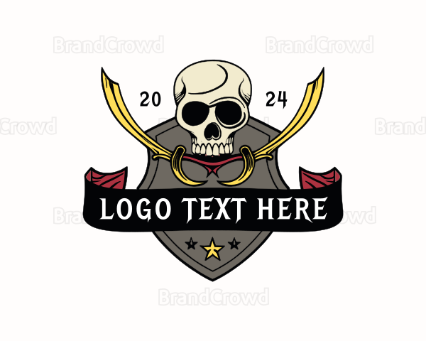 Skull Sword Shield Logo