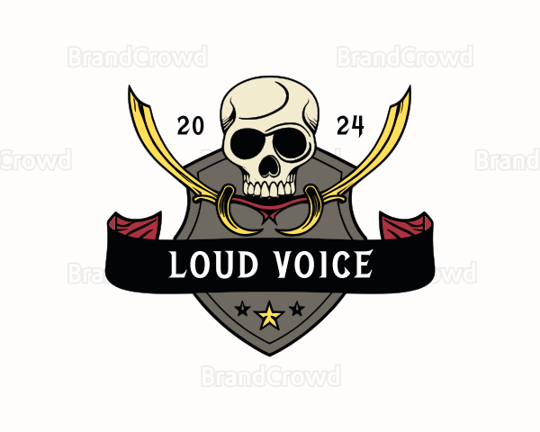 Skull Sword Shield Logo