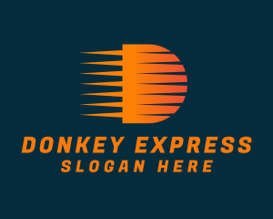 Express Delivery Letter D logo design
