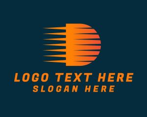 Orange - Express Delivery Letter D logo design