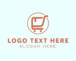 Library - Book Shopping Cart logo design