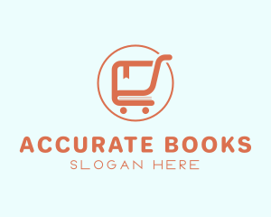 Book Shopping Cart  logo design