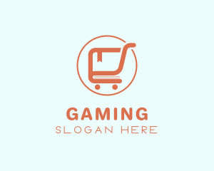 Library - Book Shopping Cart logo design