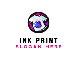 Print - T Shirt Paint Print logo design