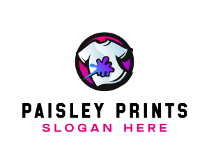 T Shirt Paint Print logo design