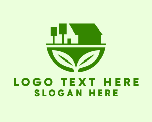 Property Developer - Leaf House Property logo design
