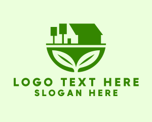 Housing - Leaf House Property logo design