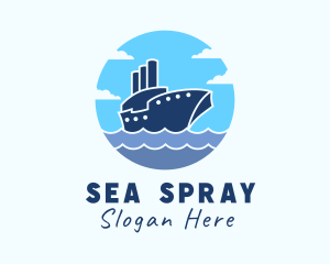 Travel Navy Ship logo design