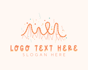 Booth - Roller Coaster Amusement Park logo design