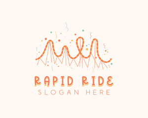 Roller Coaster Amusement Park logo design