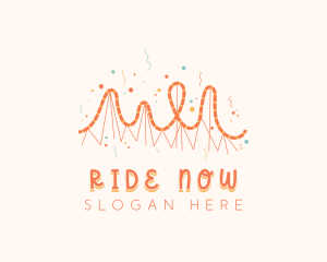 Roller Coaster Amusement Park logo design