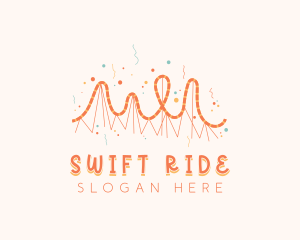 Roller Coaster Amusement Park logo design