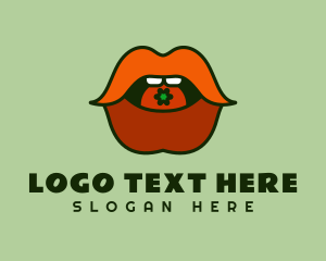 Supermarket - Red Lips Tomato logo design