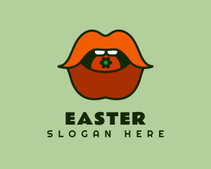 Eat - Red Lips Tomato logo design