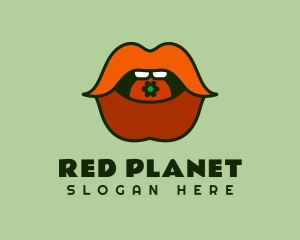 Red Lips Tomato logo design