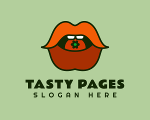 Red Lips Tomato logo design