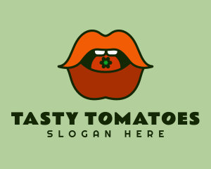 Ketchup - Red Lips Tomato logo design