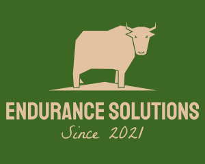 Brown Farm Cow  logo design