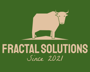 Brown Farm Cow  logo design