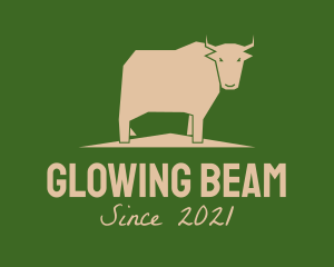 Brown Farm Cow  logo design