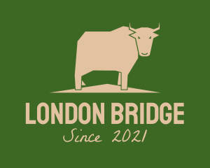 Brown Farm Cow  logo design