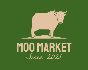 Cow - Brown Farm Cow logo design