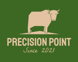 Brown Farm Cow  logo design