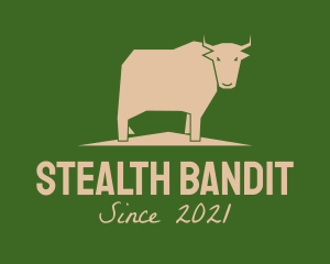 Brown Farm Cow  logo design