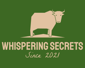 Brown Farm Cow  logo design