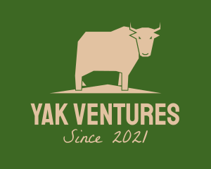 Yak - Brown Farm Cow logo design