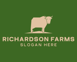 Brown Farm Cow  logo design