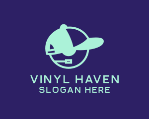 Vinyl - Vinyl Disc Hat logo design