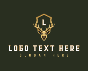 Fauna - Deer Hunting Shield logo design