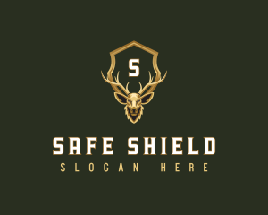 Deer Hunting Shield logo design