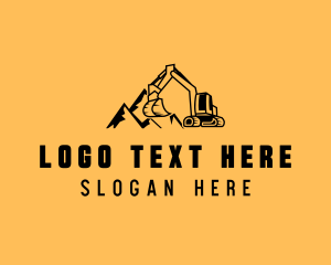 Heavy Equipment - Industrial Excavator Contractor logo design