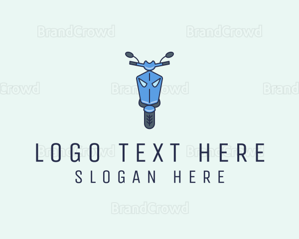 Blue Motorcycle Scooter Logo