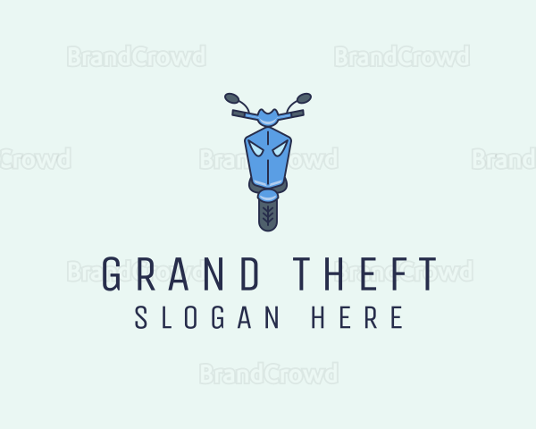 Blue Motorcycle Scooter Logo