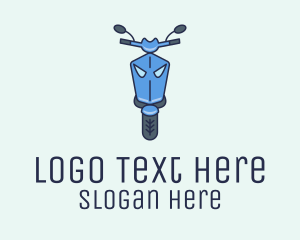 Blue Motorcycle Scooter Logo