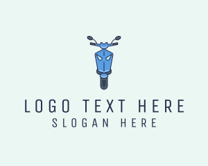 Blue Motorcycle Scooter logo design