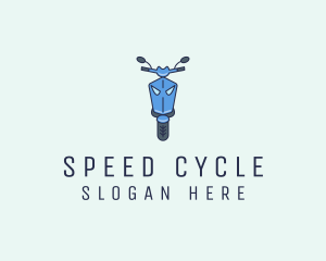 Motorcycle - Blue Motorcycle Scooter logo design