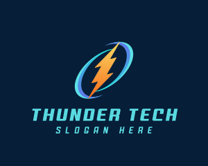 Thunder - Thunder Lightning Energy logo design